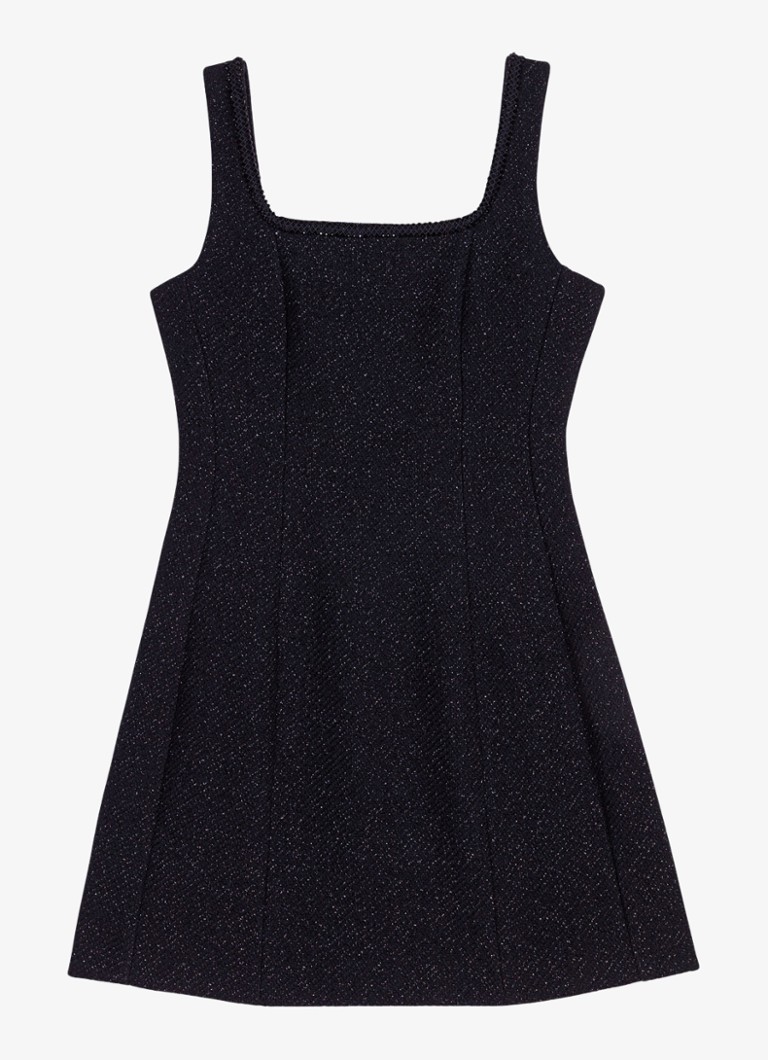 Maje  Mini jurk in wolblend met lurex en steekzakken