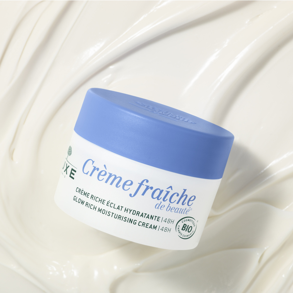 Nuxe Crème Riche Eclat Bio 48h - Crème fraîche de beauté® - 50ml Crème jour