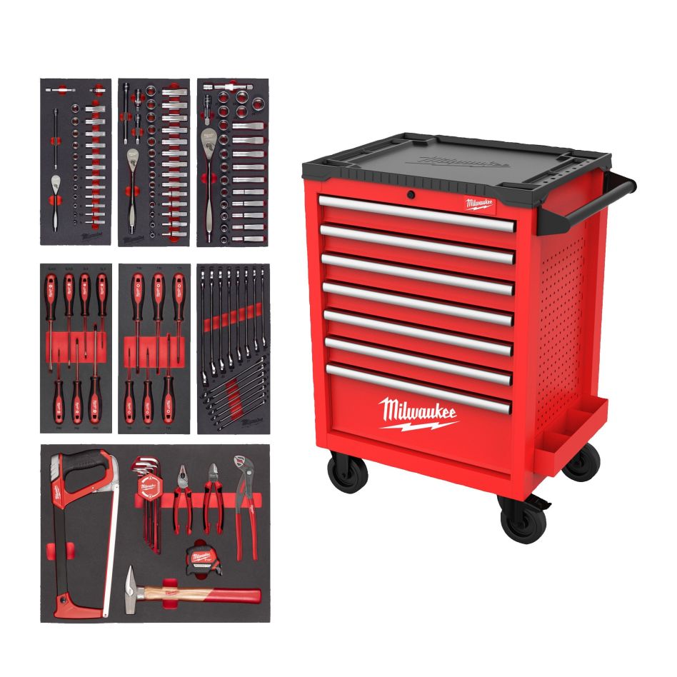 Carro de herramientas TOOLGUARD™ de Milwaukee Accessories 4932499182 (131 piezas)