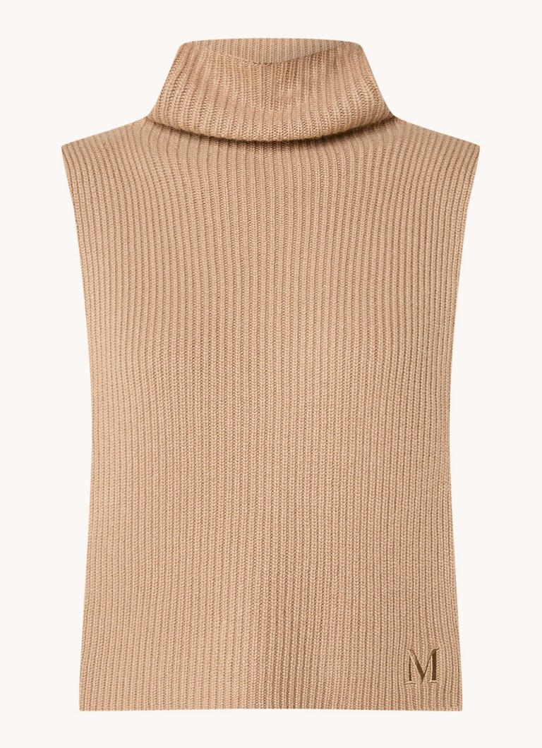 MaxMara Livigno Poncho din cașmir cu nervuri