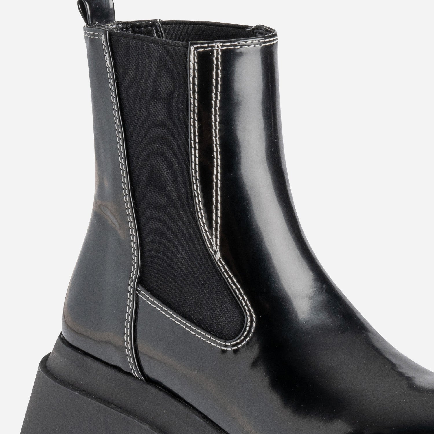 Chelsea boots TEXTO noir glacé cranté