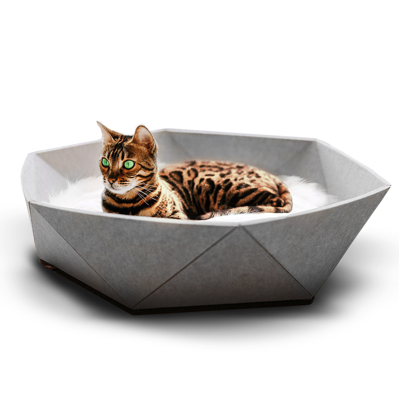 Canadian Cat Company Katzenbetten & Katzensofas Canadian Cat Company Filz-Katzenkorb Zoey hellgrau