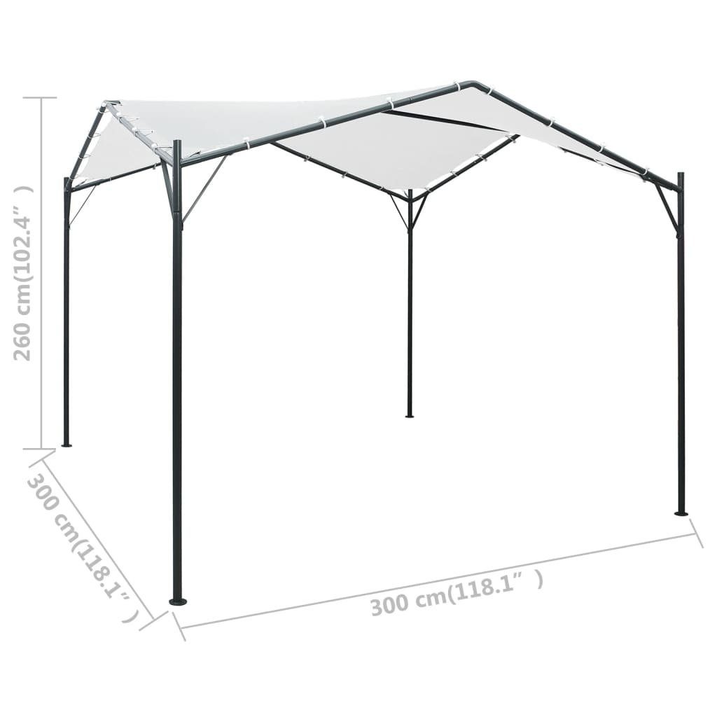 vidaXL Partyzelt Pavillon 3x3x2,6 m Weiß 180 g/m²