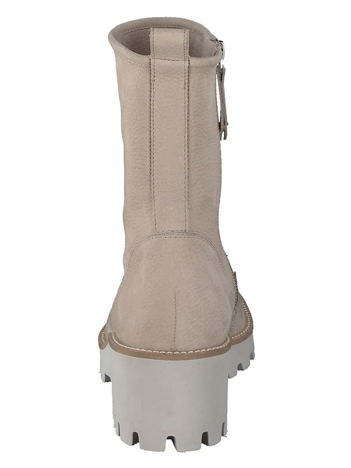 Paul Green Leder-Stiefeletten in Beige günstig kaufen