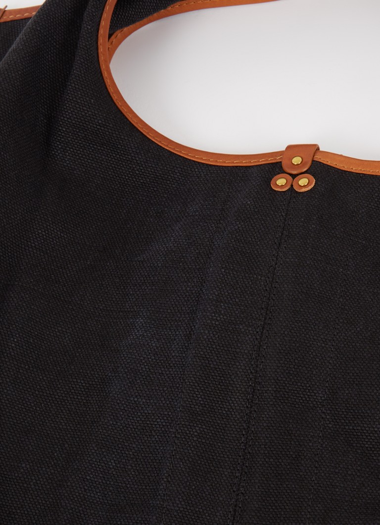 Jérôme Dreyfuss Paco linen shoulder bag with leather details