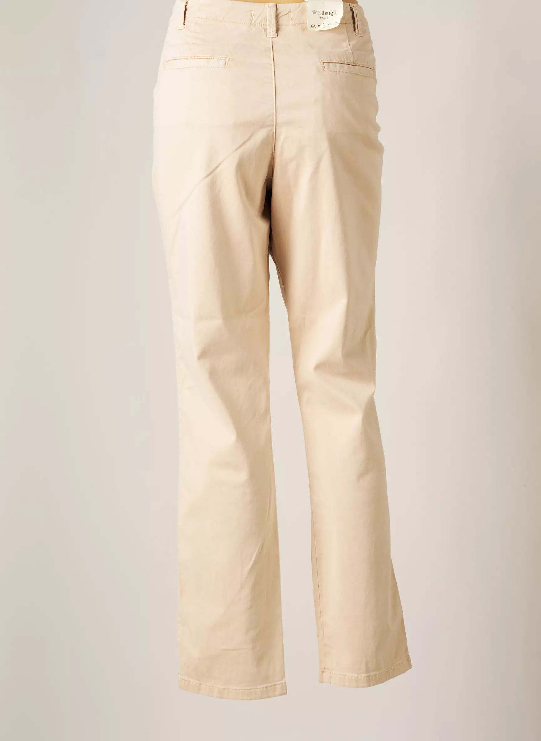 Nice Things Pantalons Chino Femme couleur beige