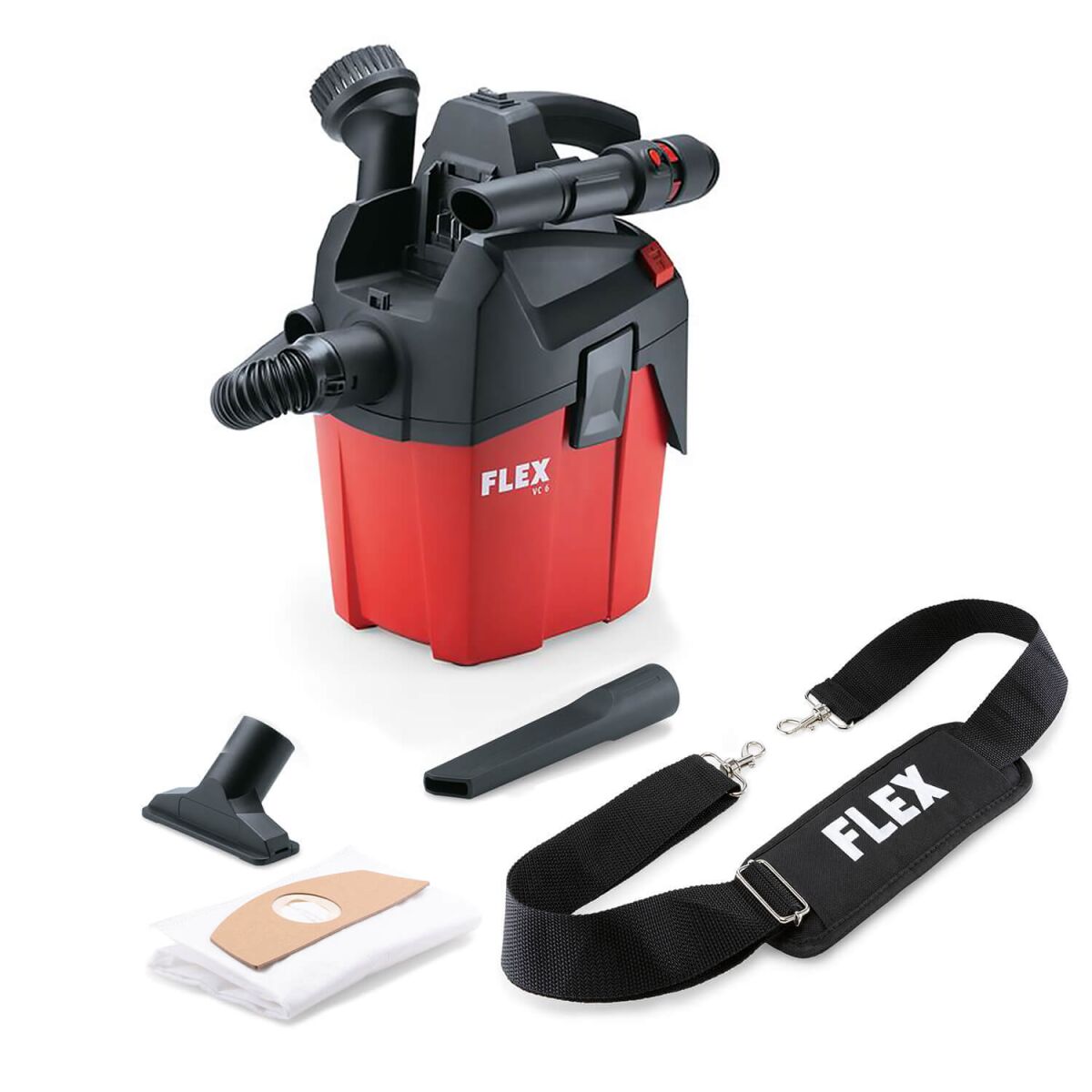 FLEX VC 6 L MC 18.0 Akku Kompaktsauger, 9-teilig
