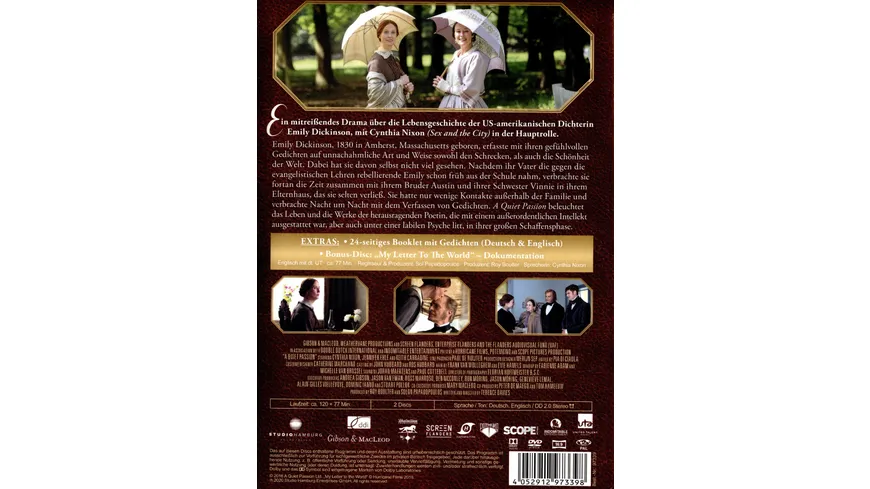 A Quiet Passion - Das Leben der Emily Dickinson (2 DVDs im Mediabook inkl. 24-seitigen Booklet)