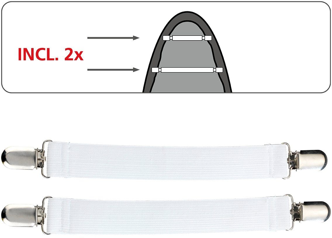 WENKO Bügelbrettbezug Air Comfort, Baumwolle, Bügelfläche 140x48cm,Blitzbüglerzone XL