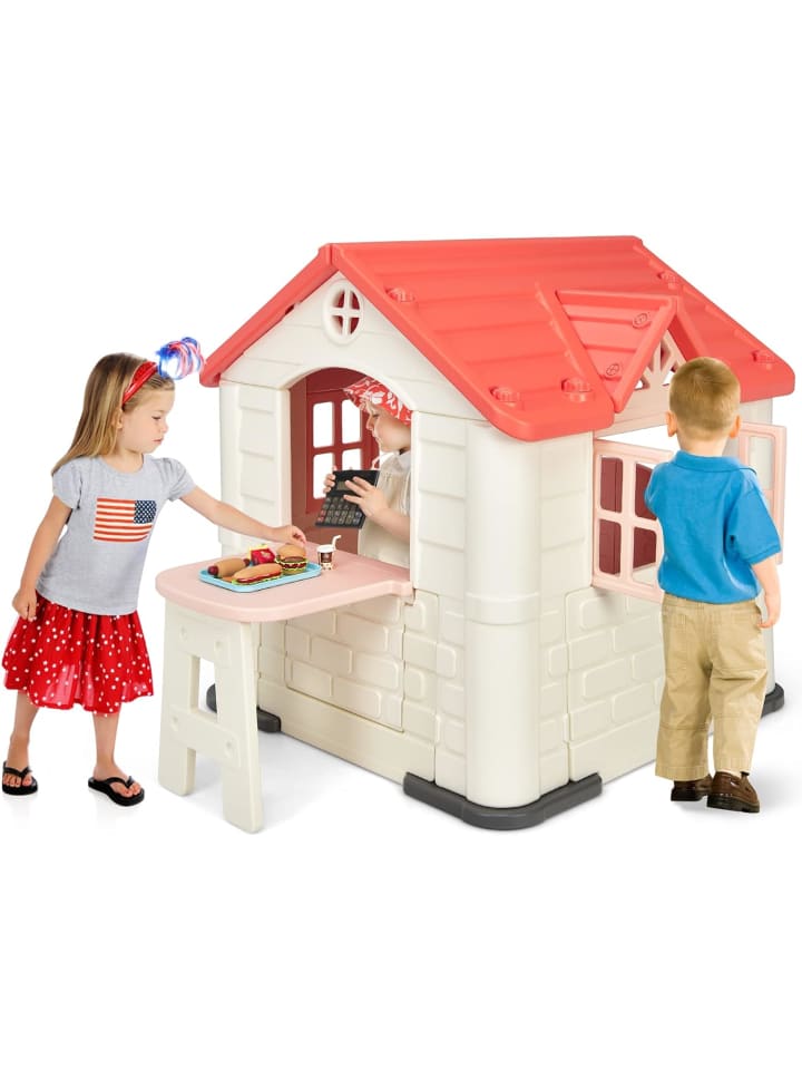 COSTWAY Spielhaus 3-8 Jahre in Rosa günstig kaufen 165 cm