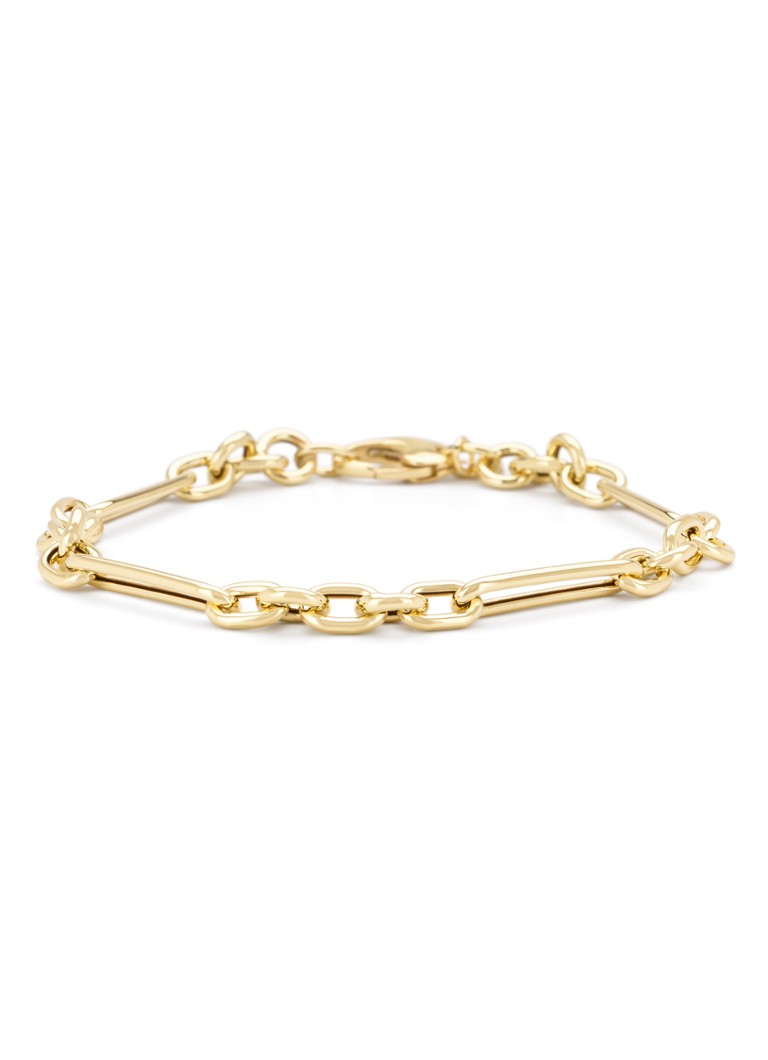 Diamond Point Yellow Gold Link Bracelet Timeless Treasures 19 cm
