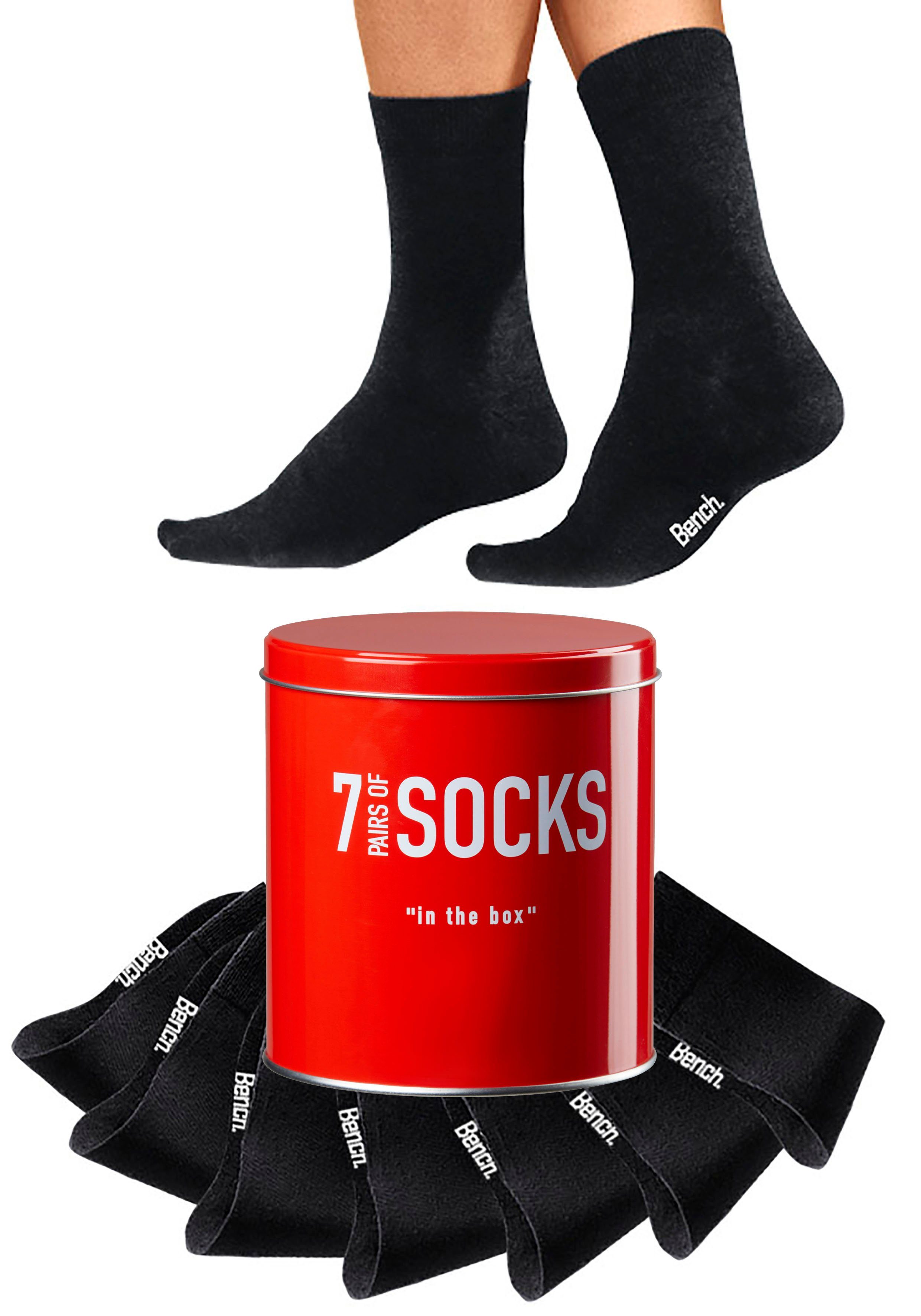 Bench. Businesssocken (Set, 7-Paar) in der praktischen Dose
