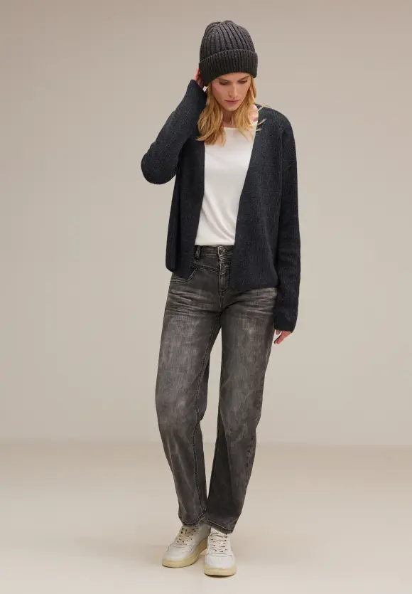 Street One Offene Melange Strickjacke