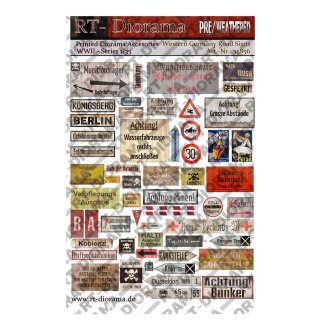 Printed Accessories: Road Signs Western Germany