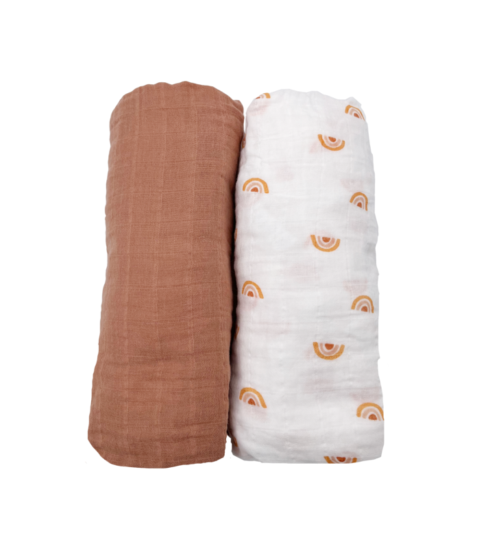 Lot de 2 draps housse en coton bio Sunlight