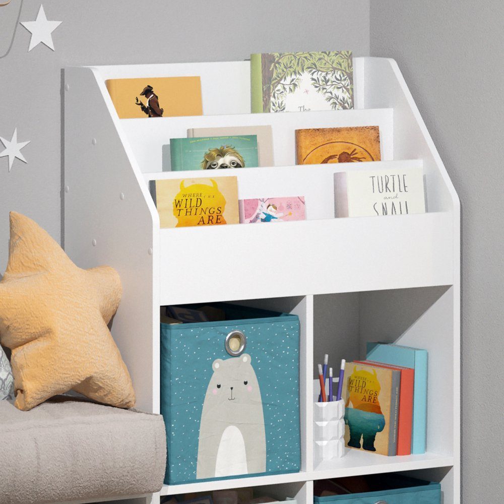 Vicco Bücherregal Kinderregal Aufbewahrungsregal LUIGI groß Weiß