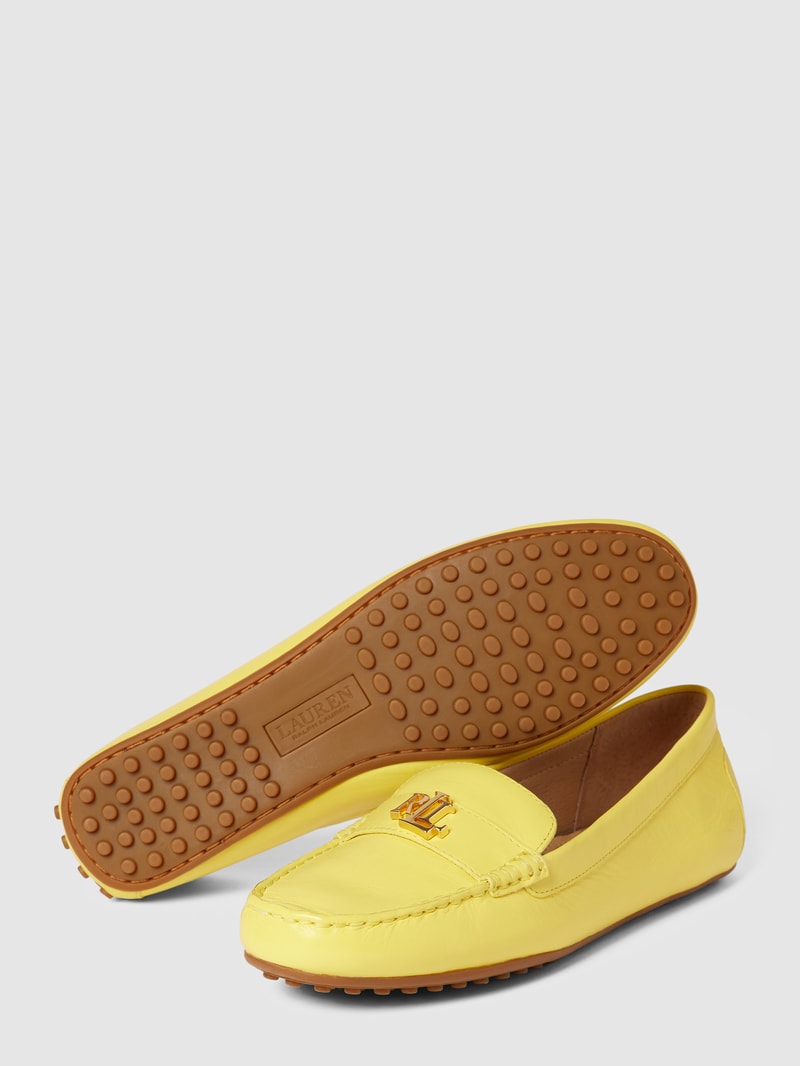 Penny-Loafer mit Label-Detail Modell 'BARNSBURY' in hellgelb