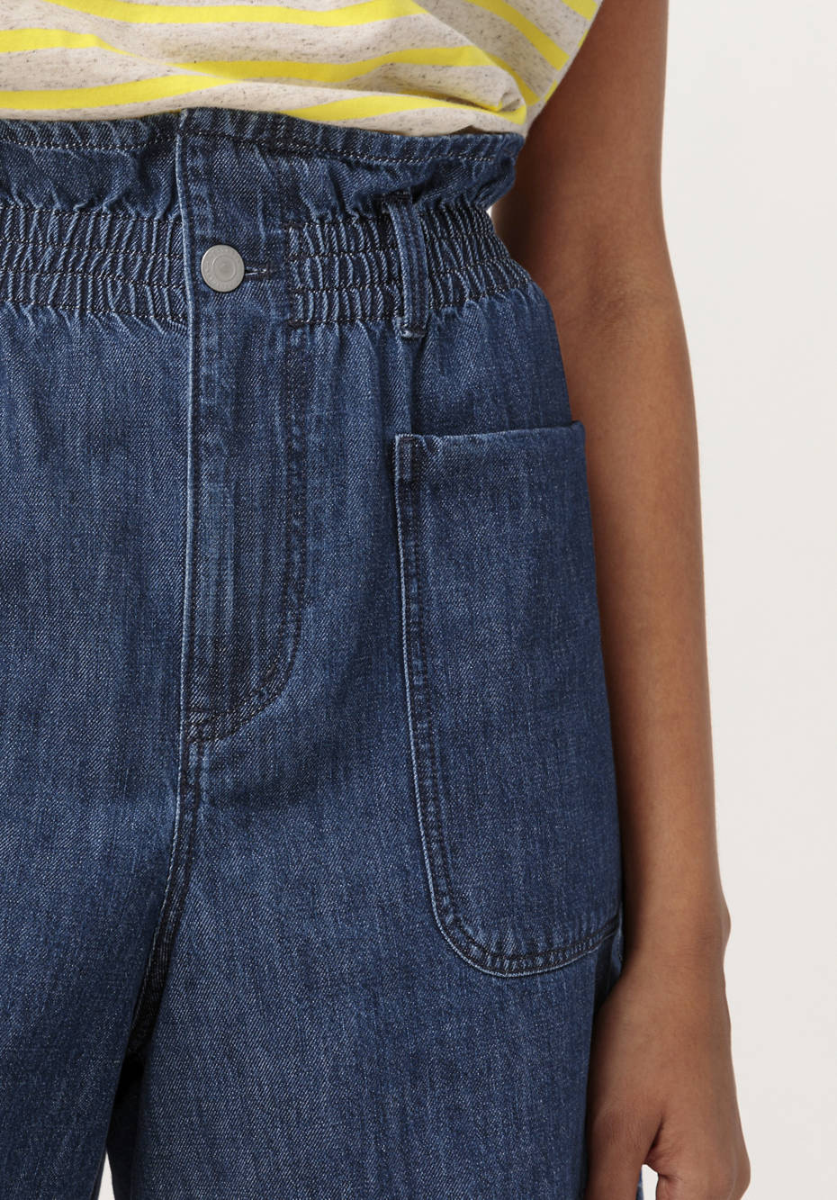 Jeansshorts aus Bio-Denim mit Kapok