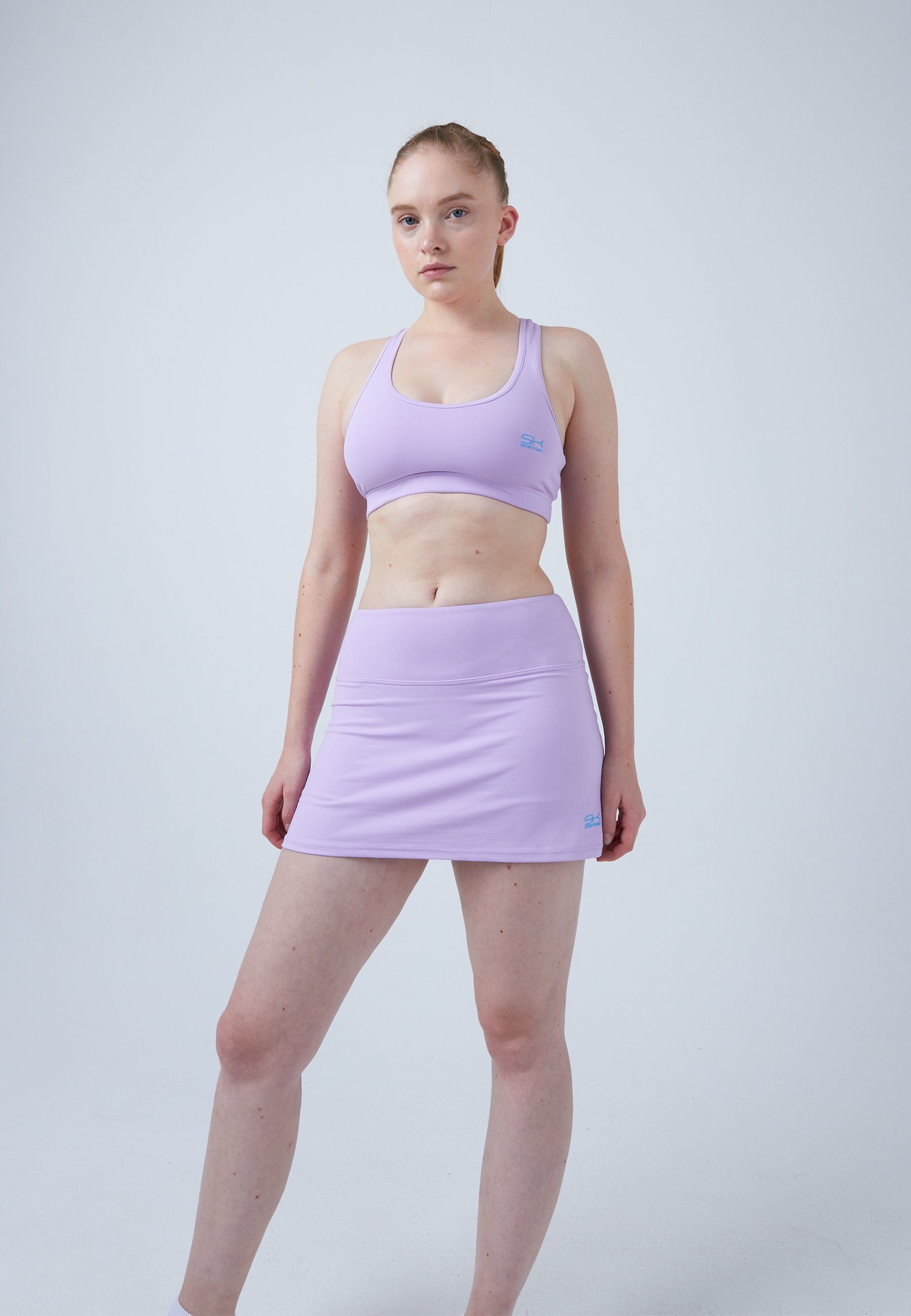 SPORTKIND Tennisrock Basic Tennis Skort Mädchen & Damen flieder