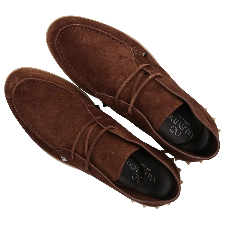 Valentino Garavani - Stiefeletten LEISURE FLOWS Veloursleder - braun