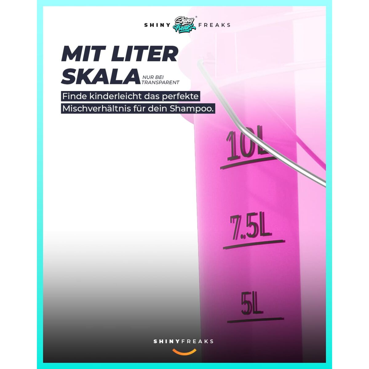 chemicalworkz Performance Buckets Wascheimer mit Deckel clear pink 3,5GAL