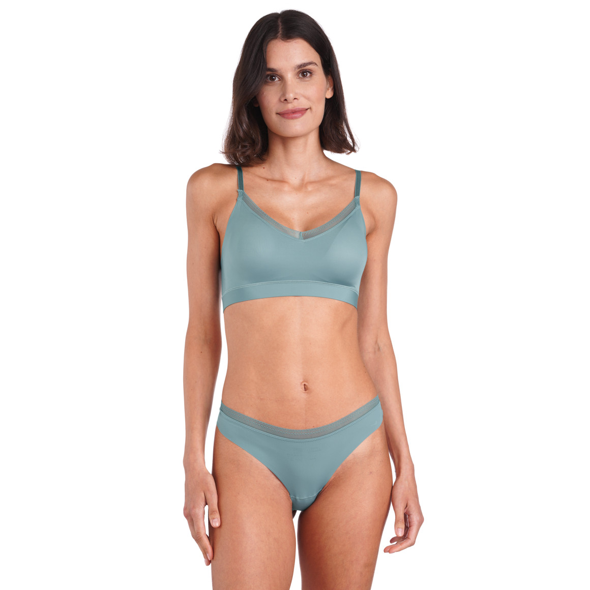 Damen Seamless-Bustier mit Spitze