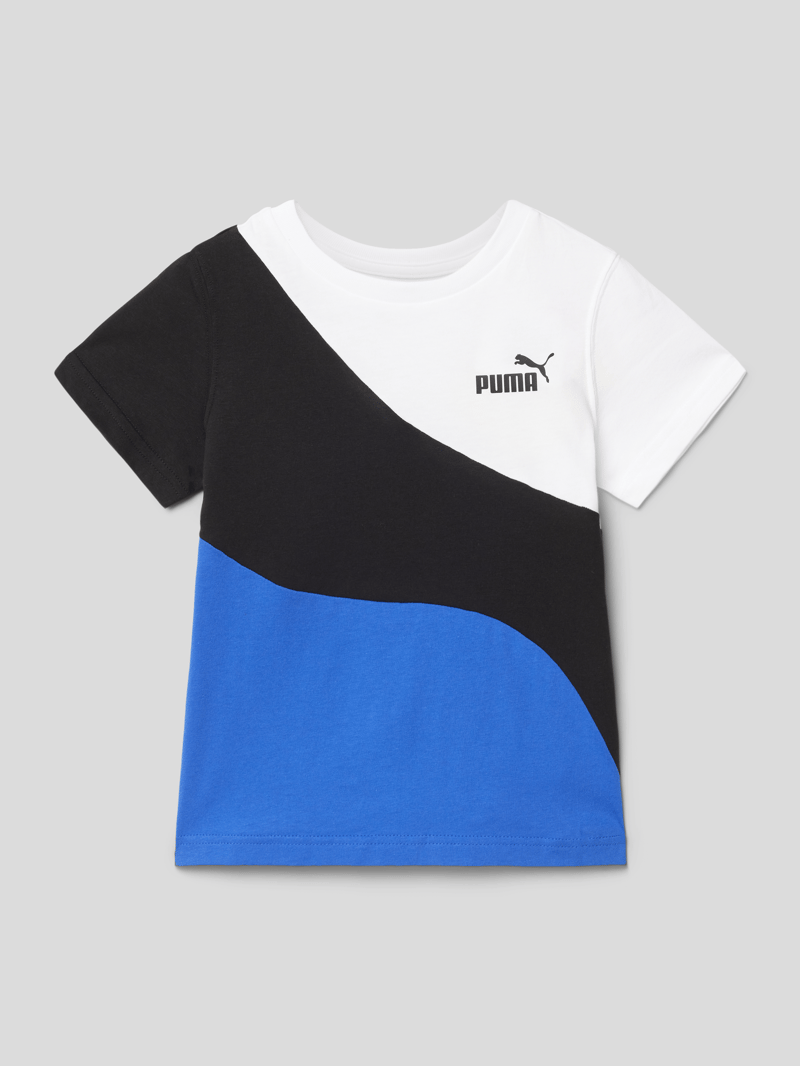 T-Shirt mit Logo-Print in royalblau