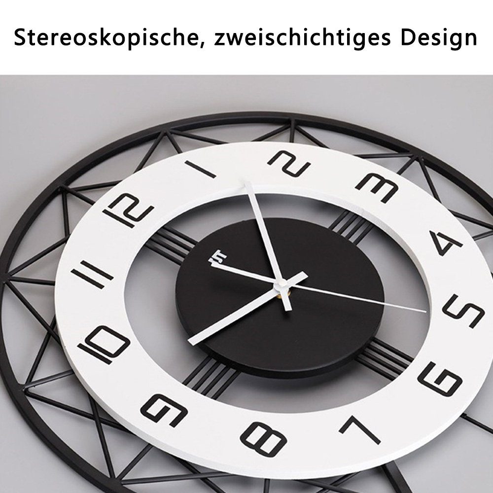 Dekorative Wanduhr Wohnzimmer-Pendeluhr, exquisite Familien-Wanduhr, geräuschlos