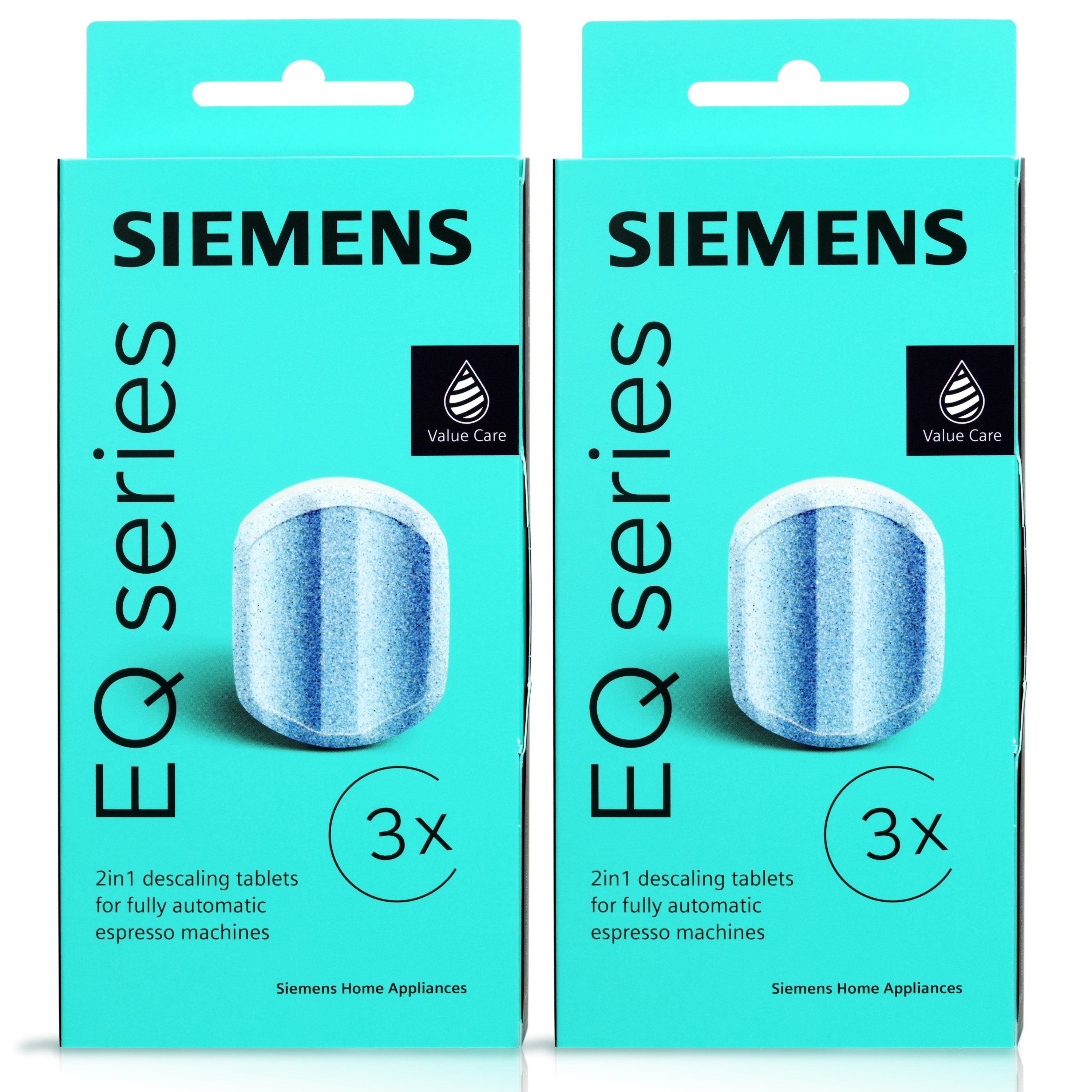 SIEMENS Siemens Entkalkungstabletten TZ80002A Set 2 x 3 Stück Entkalker (für 6 Entkalkungsvorgänge)