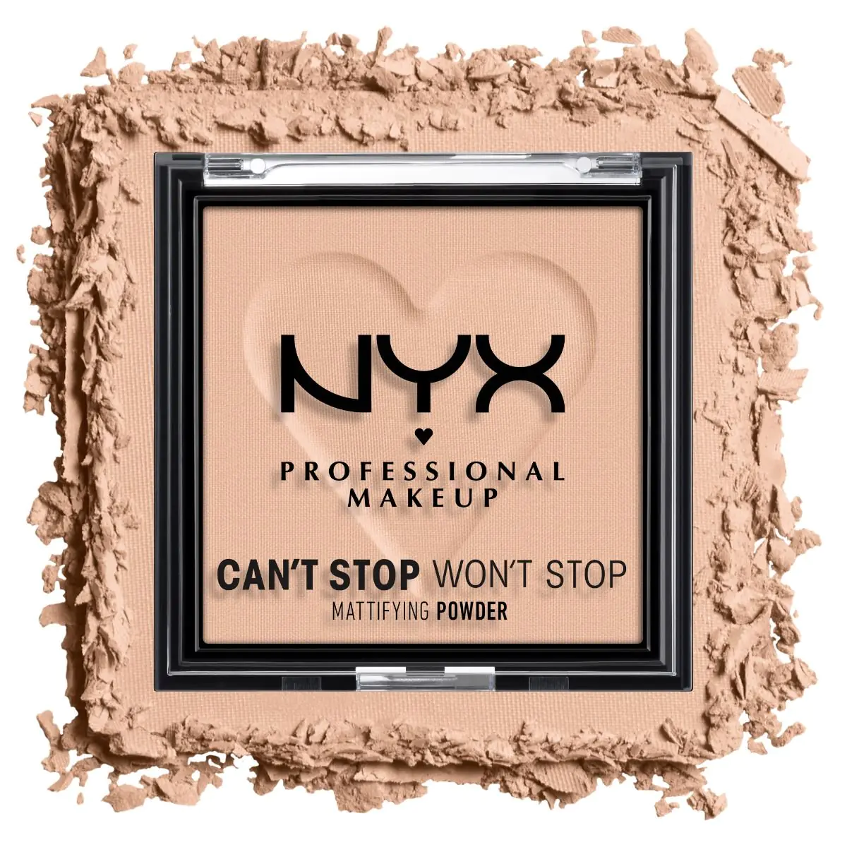 NYX Cant Stop Wont Stop Puder matujący Medium