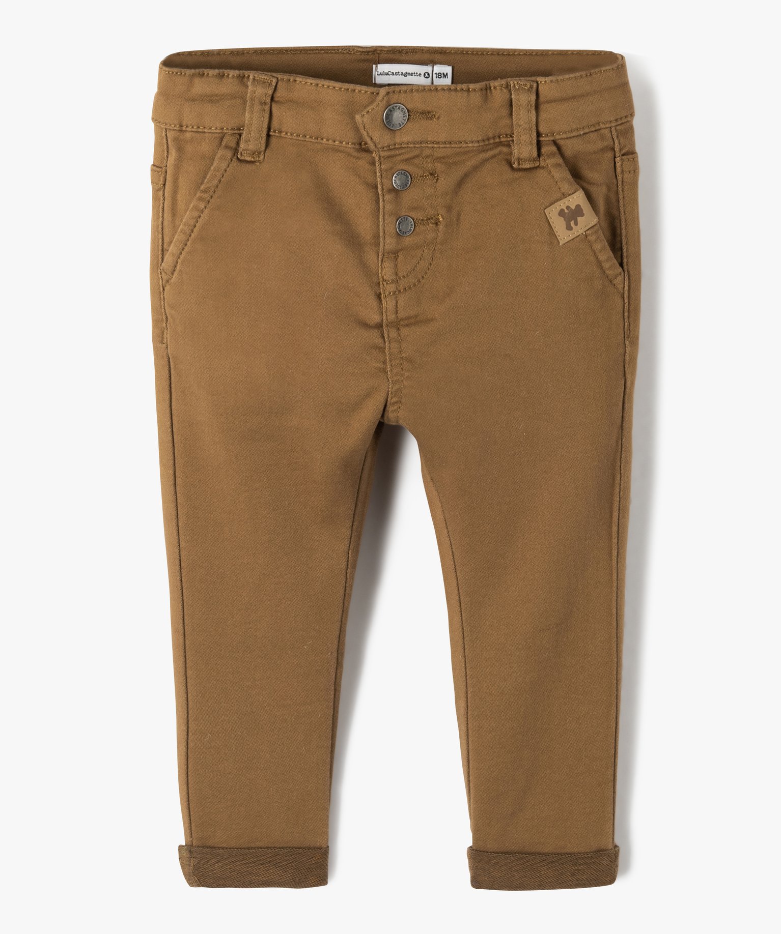 Pantalon bébé Garçon avec braguette fantaisie - LuluCasta... marron | GEMO