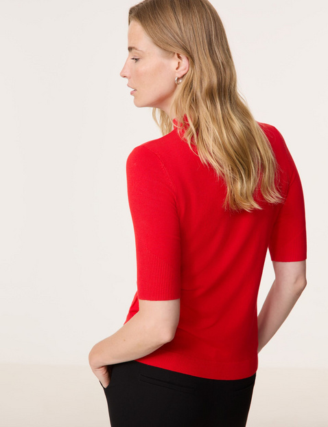 Kurzarmpullover mit Turtleneck