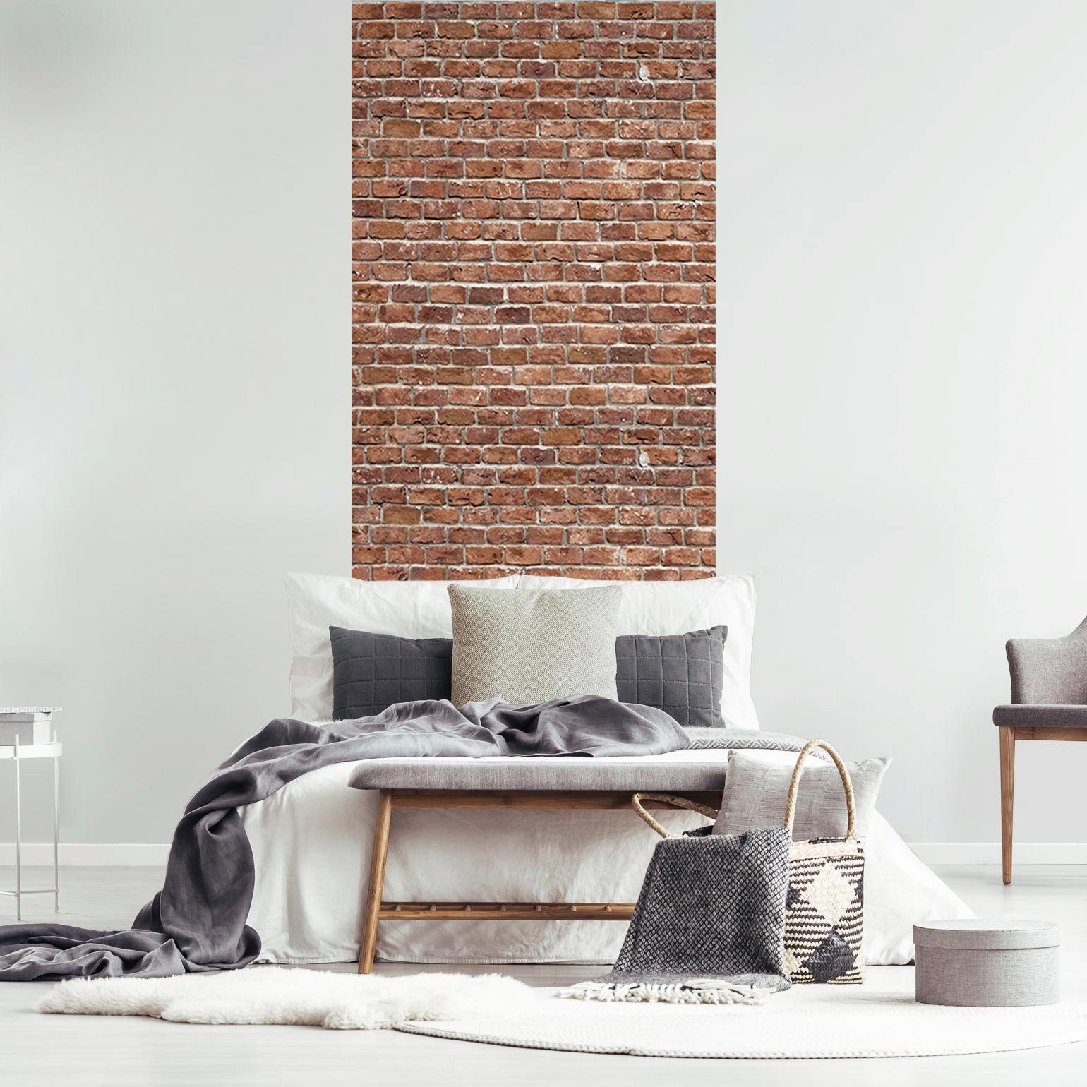 MySpotti Vliestapete Fresko Brickwall, samtig, Steinoptik, (Set), vorgekleistert und reißfest
