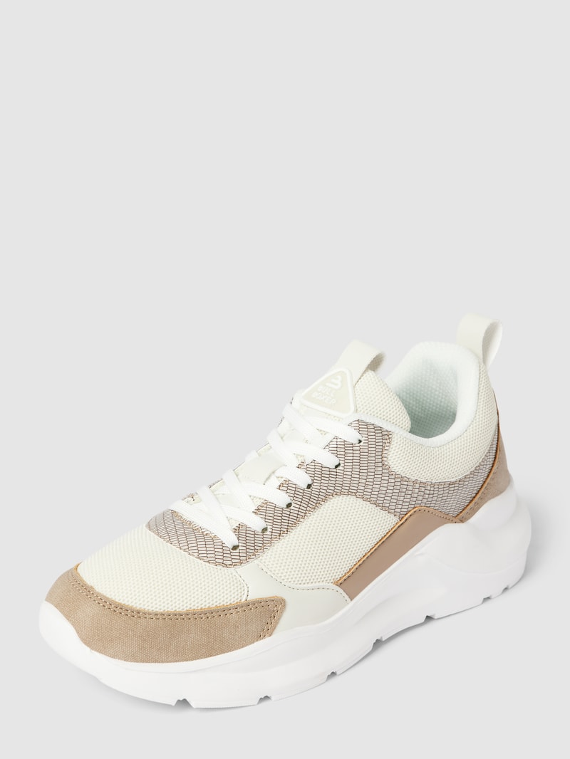 Sneaker mit tonalem Besatz in rosa