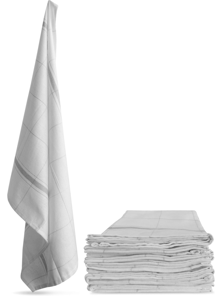 Aspero 10 Geschirrtücher Profi Wipe in Grau günstig kaufen 75 x 60 cm