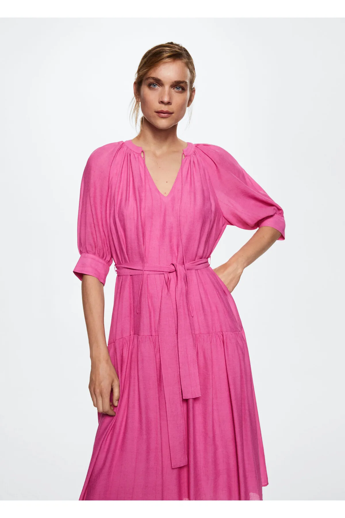 MANGO  Fuchsia Damenkleid 37065818