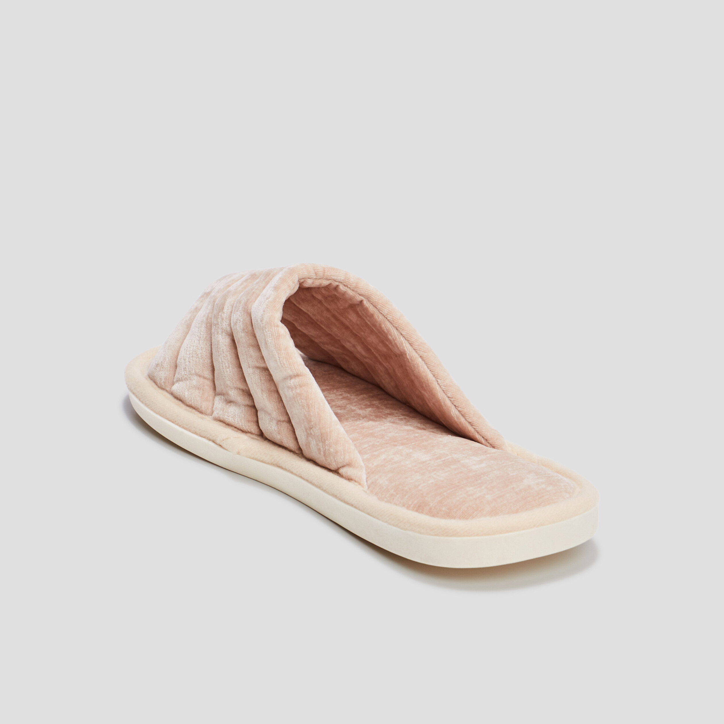 Chaussons mules rose champagne femme | La Halle