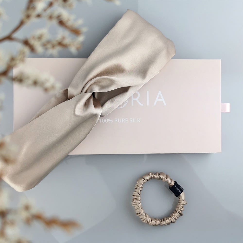 Ailoria Headband und Scrunchie S Beige