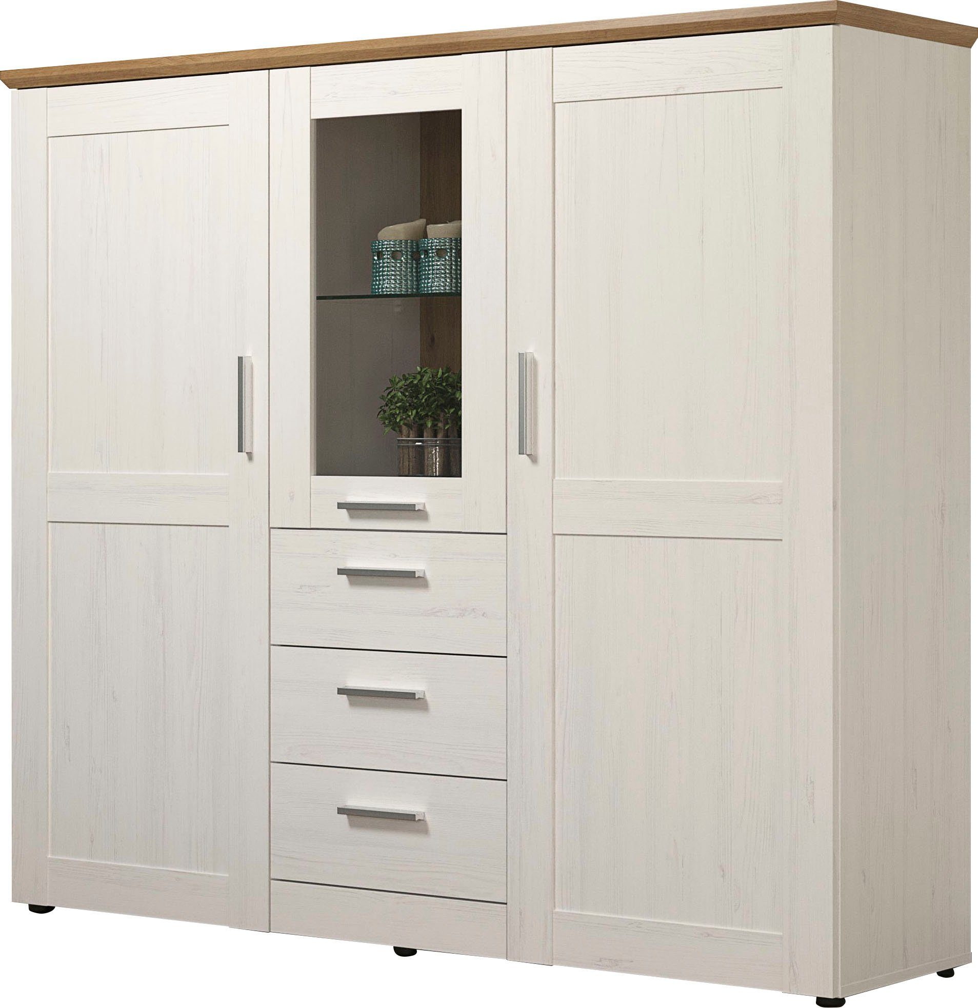 Home affaire Highboard Nybro, wechselseitig montierbarer Türanschlag