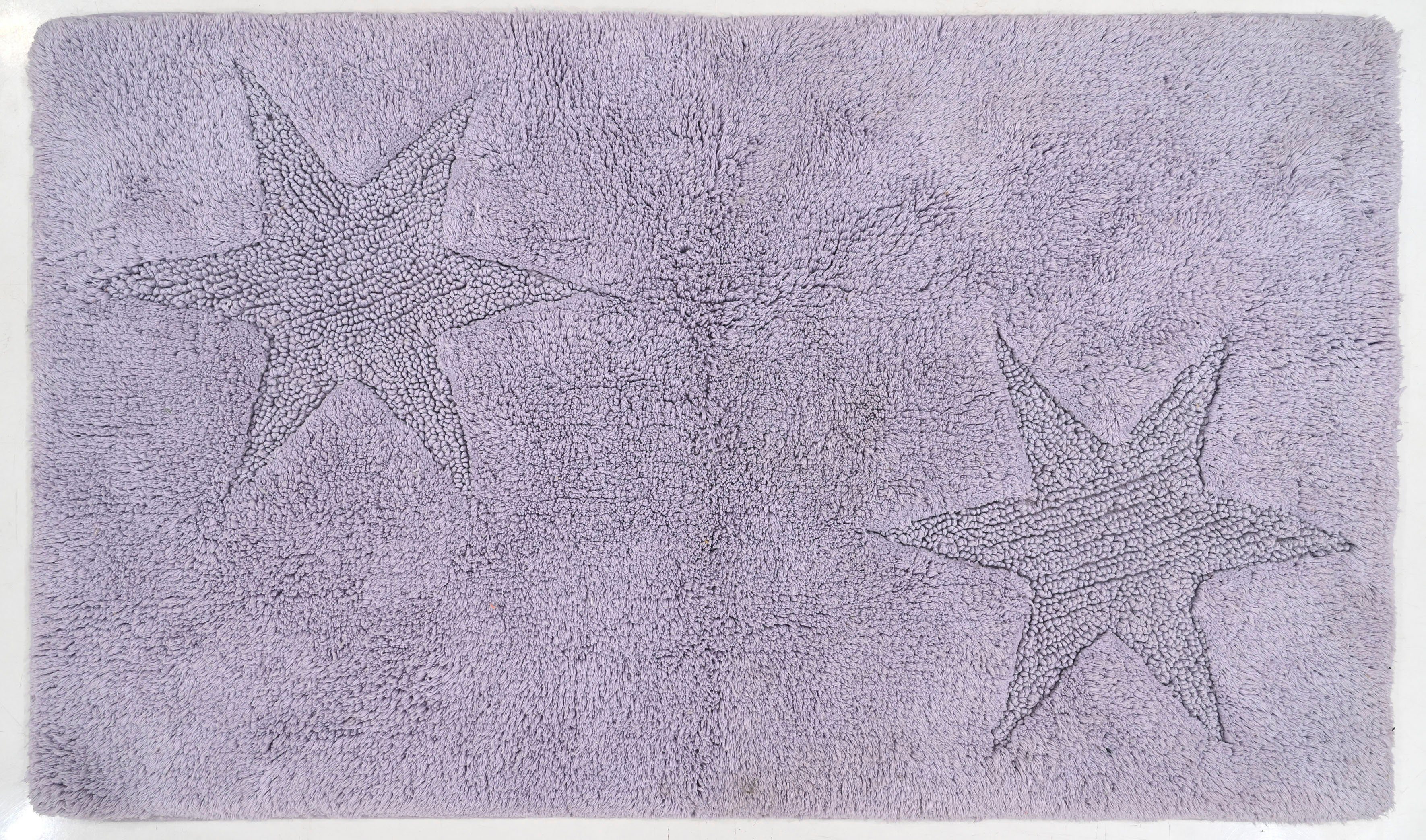 Badematte Star OTTO products, Höhe 14 mm, rutschhemmend beschichtet, fußbodenheizungsgeeignet, schnell trocknend, strapazierfähig, Baumwolle, rechteckig, Stern-Motiv, als 3 teiliges Badematten Set erhältlich