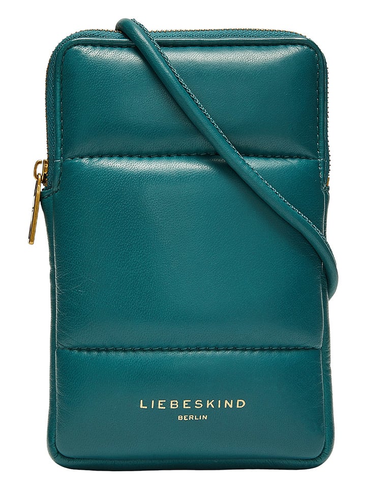 LIEBESKIND BERLIN Leder-Handytasche in Petrol - (B)11 x (H)18 x (T)1,5 cm günstig kaufen onesize