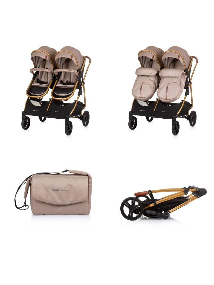 Chipolino Geschwisterkinderwagen Duo Smart in natur günstig kaufen onesize