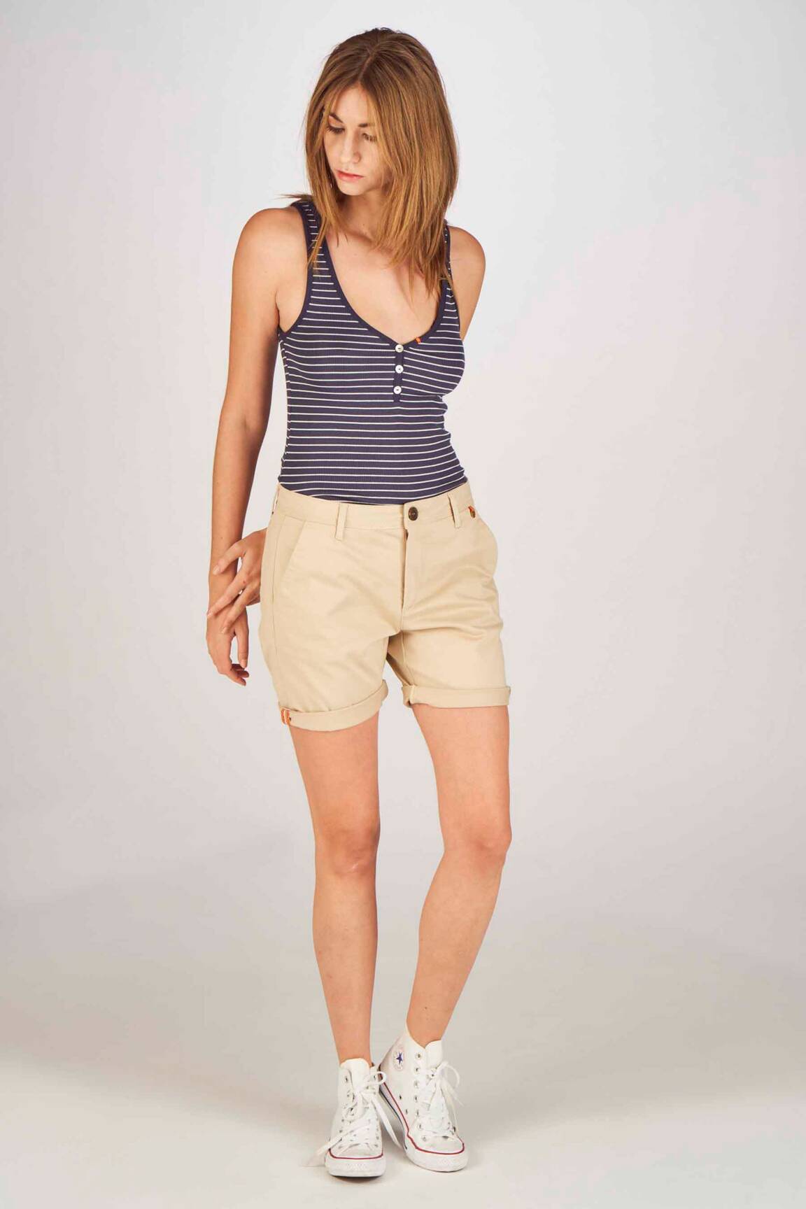 Le Fabuleux Marcel De Bruxelles Bermudas Femme couleur beige
