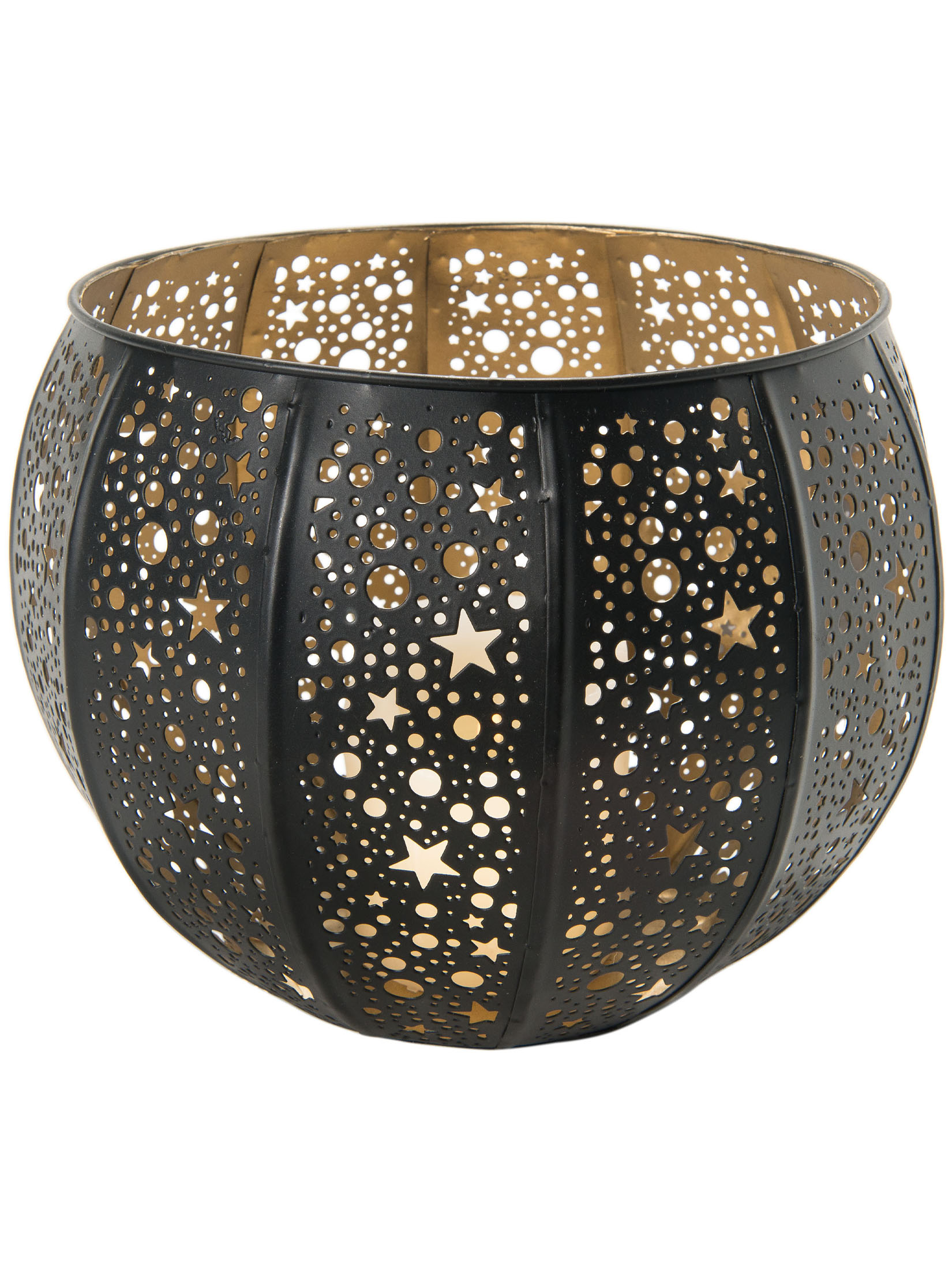 Verano Windlicht, Black/Gold