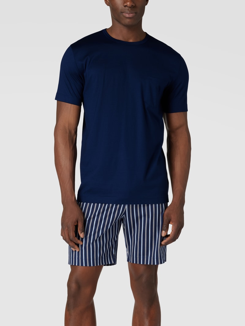 Pyjama aus Baumwolle in marineblau