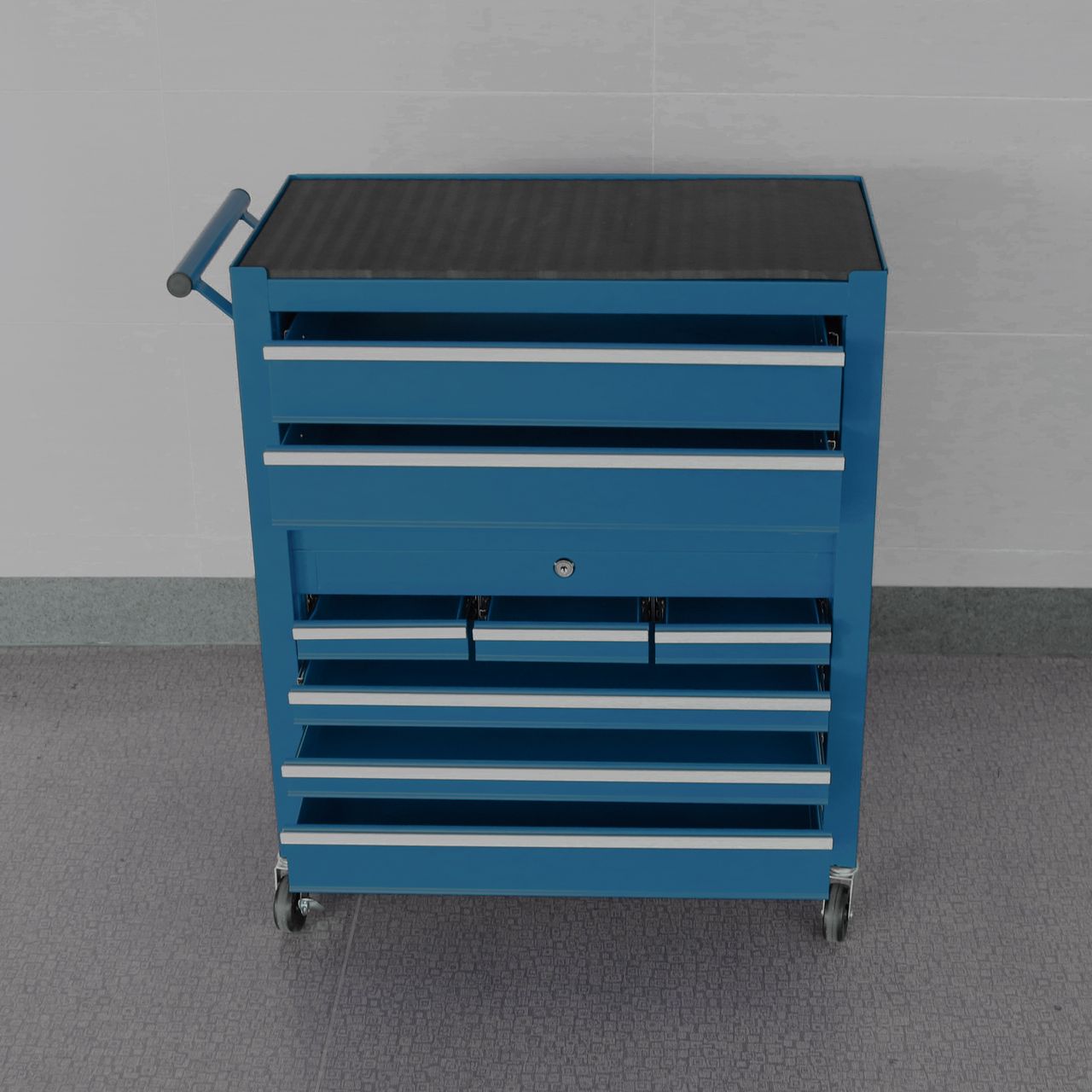 Tech Craft Tech Craft 2 in 1 Werkstattwagen - blau, 7 Schubladen