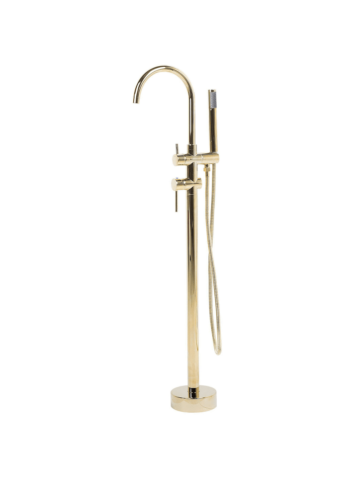 Beliani Wannenarmaturen TUGELA in Gold - (W) 21 x (H) 116 x (L) 16 cm günstig kaufen onesize