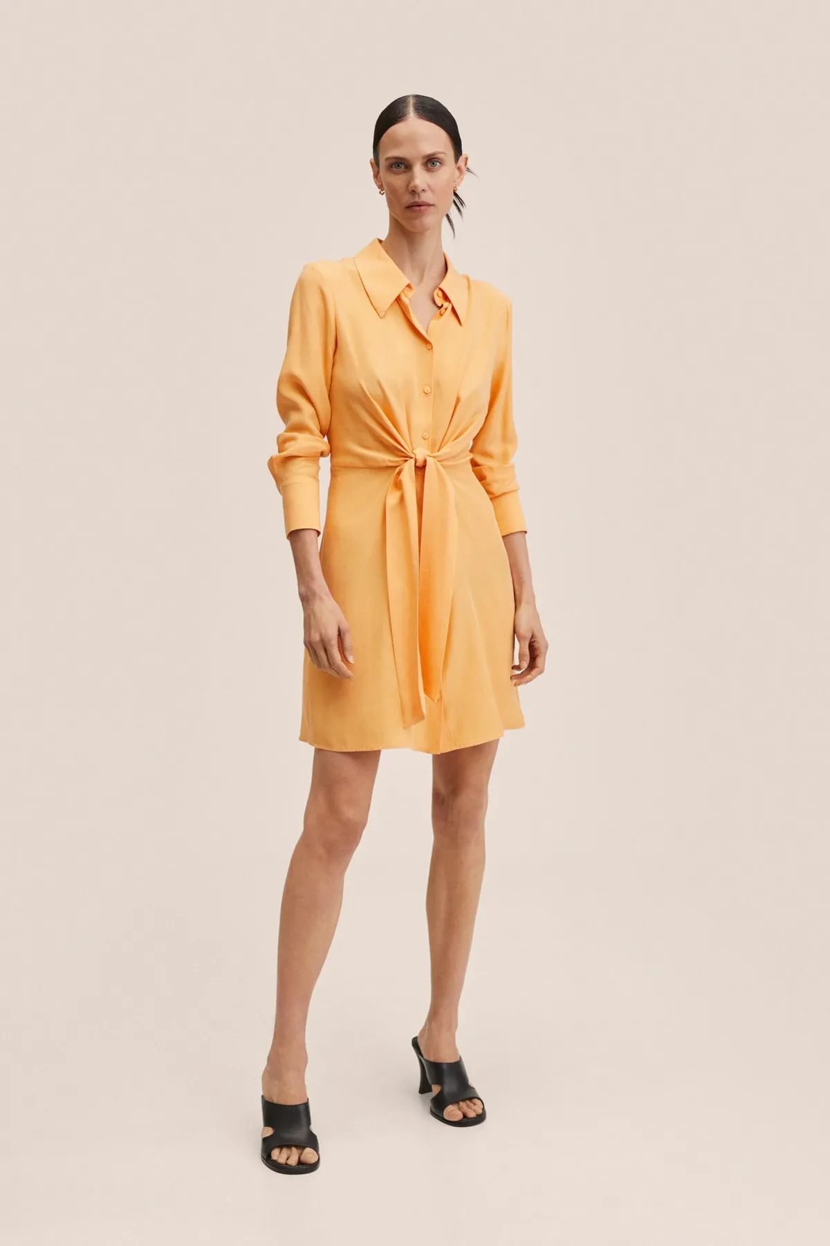 MANGO  Orangefarbenes Damenkleid 27065769