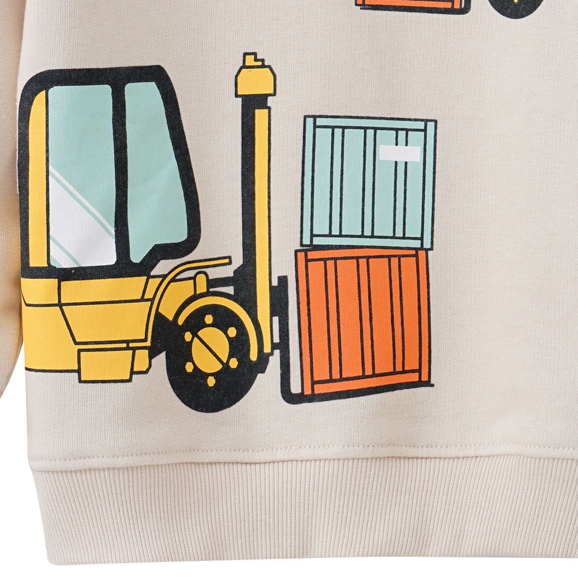 Jungen Sweatshirt mit Baustell-Motiven