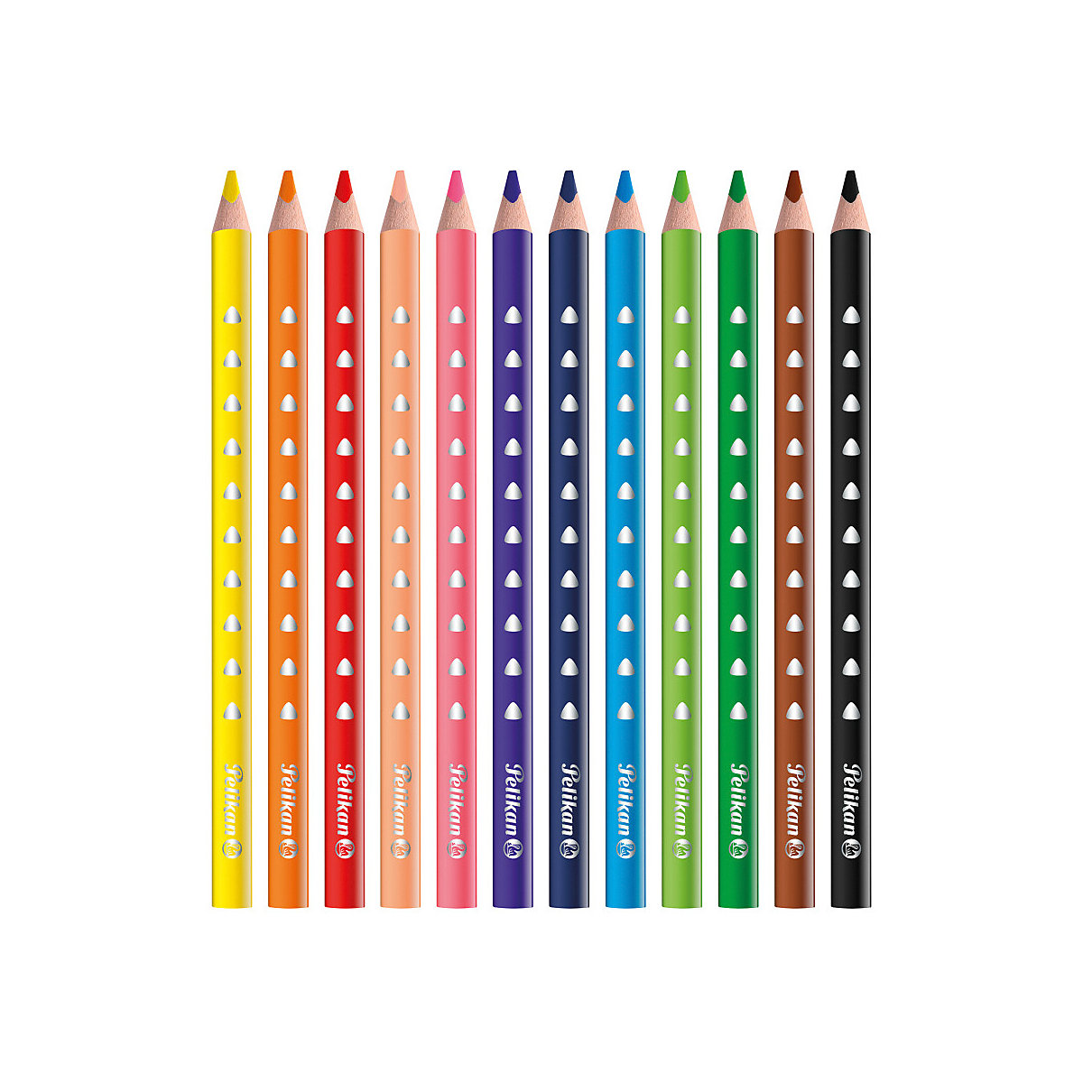 Dreikant-Buntstifte SILVERINO Jumbo, 12 Farben